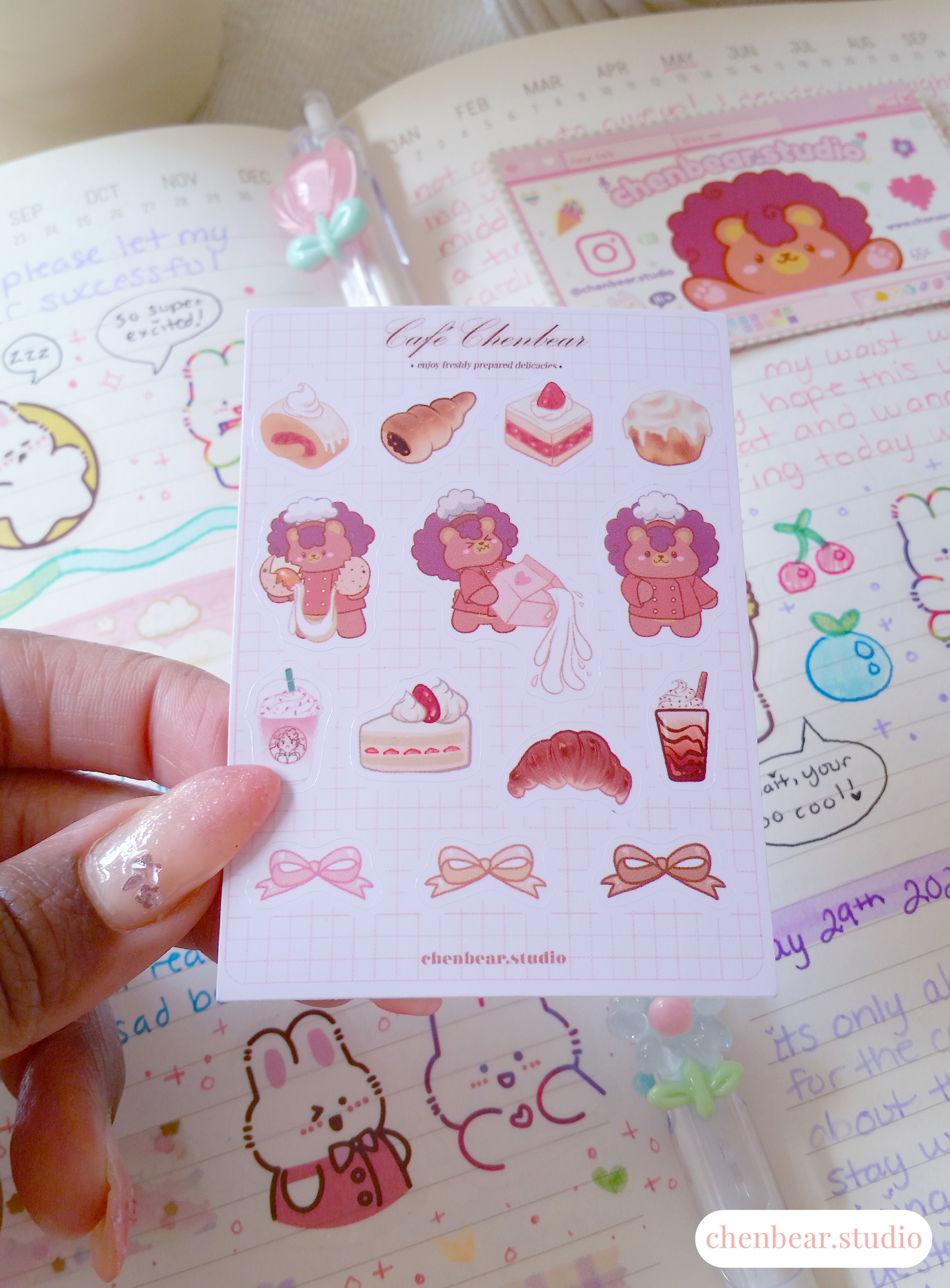café chenbear 🍰🧸 - sticker sheet