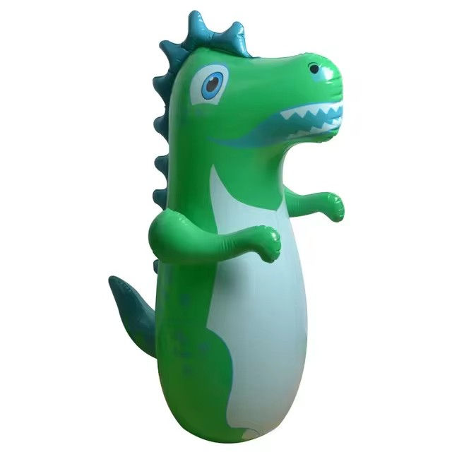 Miniatura: Children Adult Tumbler Boxing Inflatable Standing Punching Bag Boys Dinosaur Spo