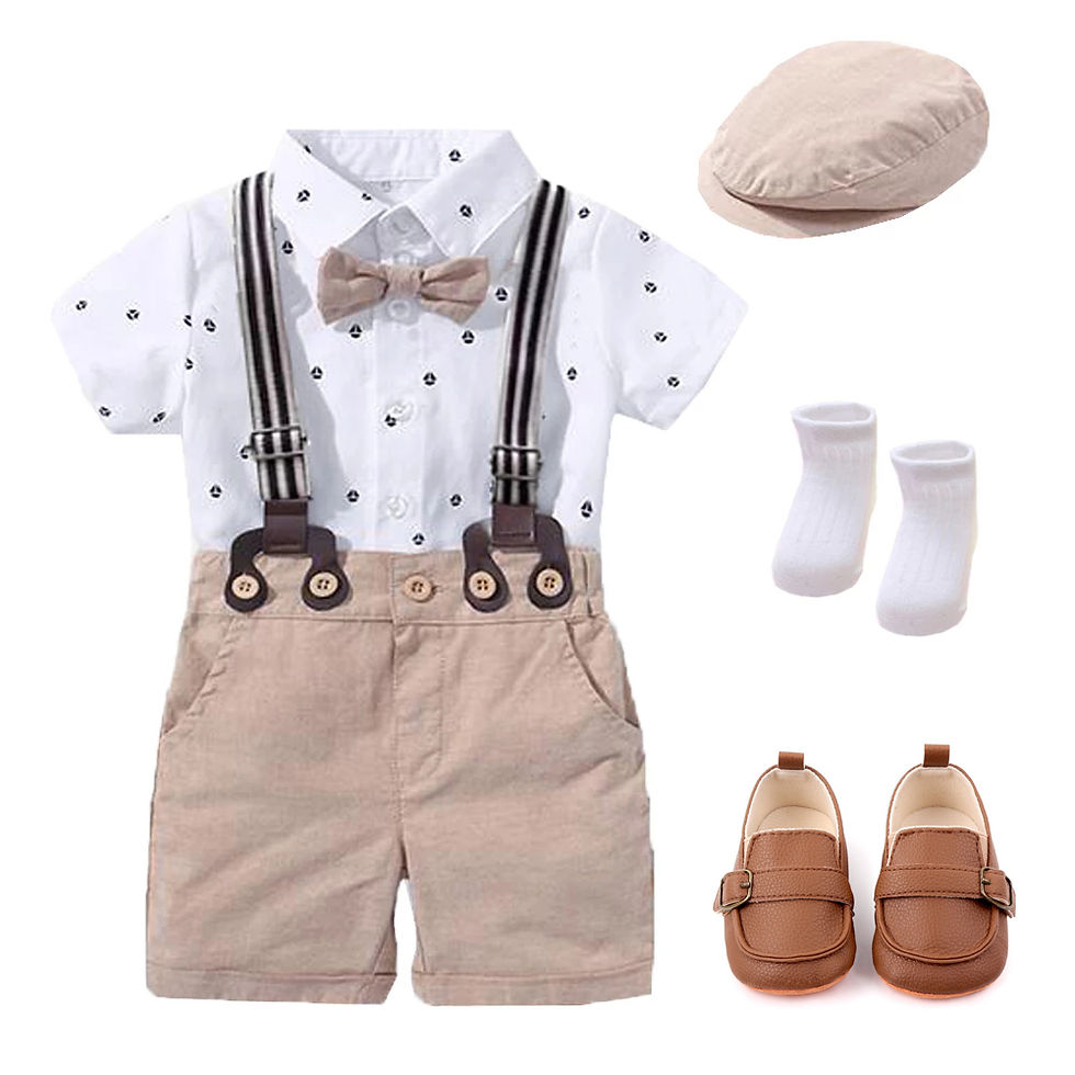 Miniatura: Hot Baby Boy Clothing Suit Newborn Handsome Romper Bow Set Birthday Festival Gif