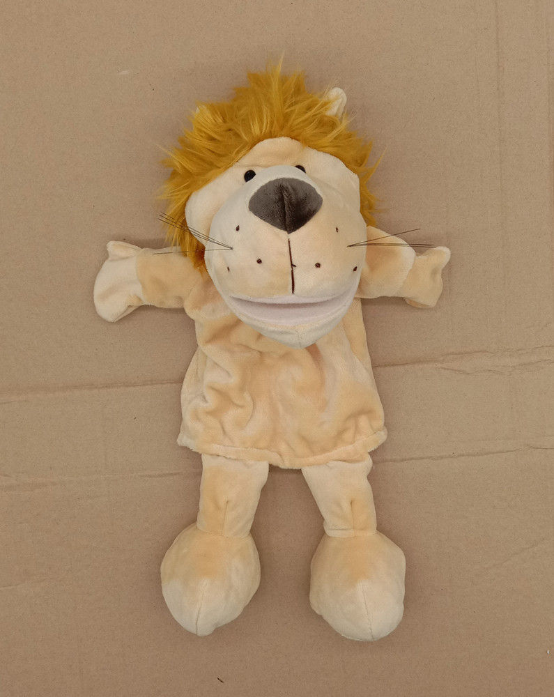 Miniatura: 35cm Cartoon Animal Hand Puppet Parent-child Game Doll Lion Elephant Pig Appease