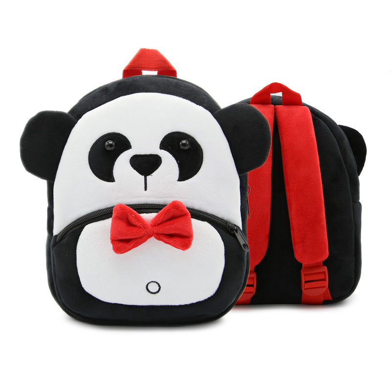 Thumbnail: Cute Cartoon Animal Plush Backpack Soft Children Kindergarten Schoolbag Toddler 