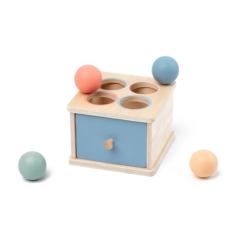 Thumbnail: Wooden Color Shape Sorting Toys Drawer Box Busy Board Matching Game Fine Motor S