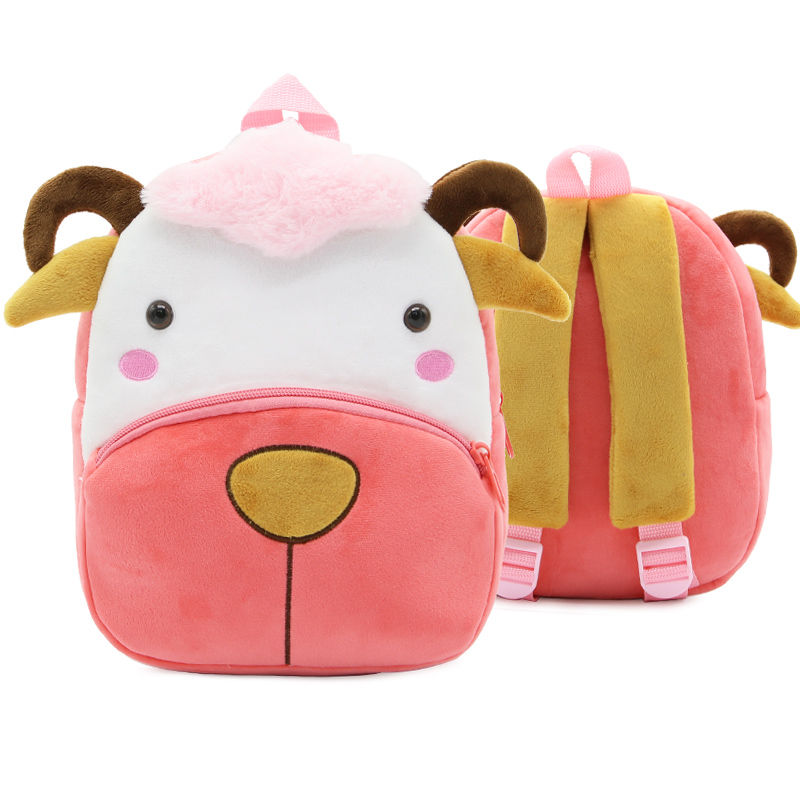 Thumbnail: Cute Cartoon Animal Plush Backpack Soft Children Kindergarten Schoolbag Toddler 