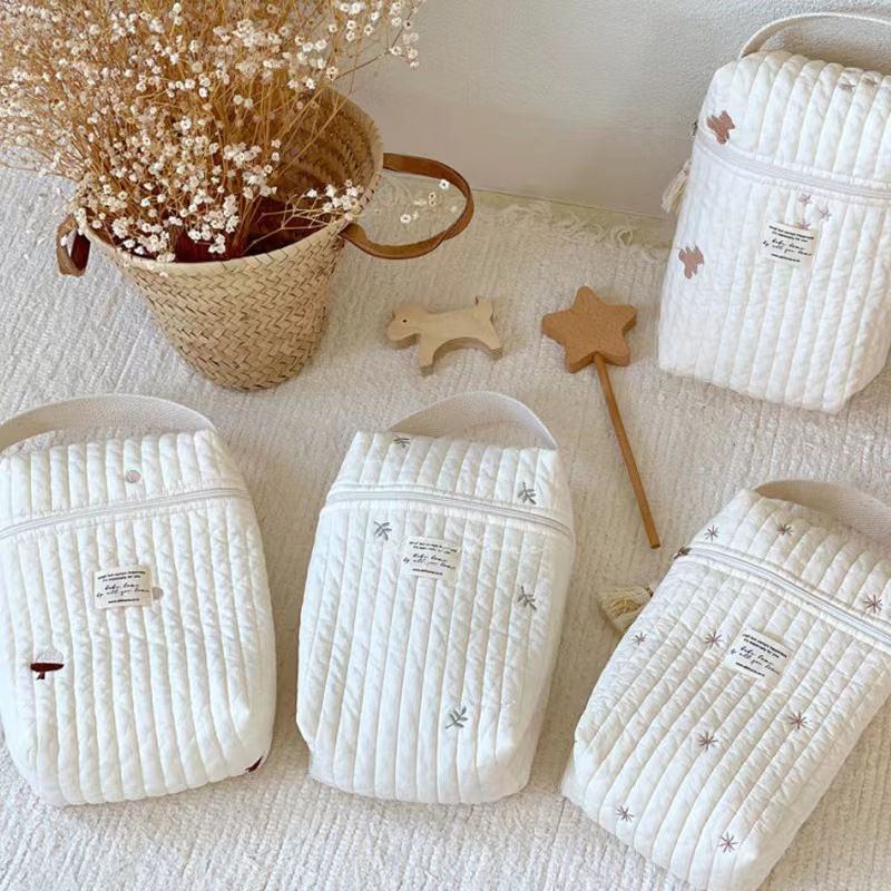 Miniatura: Portable Stroller Nappy Bag Quilted Baby Diaper Caddy Organizer Embroidered Momm