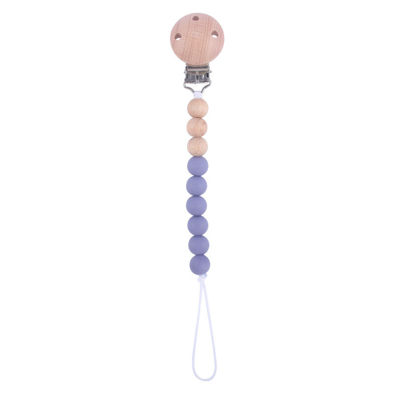 Thumbnail: Baby Anti-drop Chain Pacifier Clips Silicone Beads Infant Nipple Appease Soother