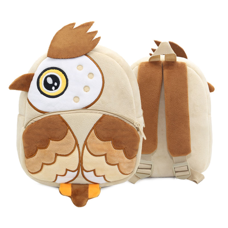 Thumbnail: Cute Cartoon Animal Plush Backpack Soft Children Kindergarten Schoolbag Toddler 