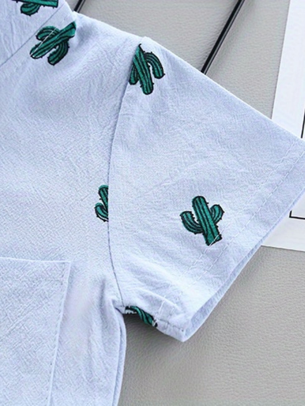 Miniatura: Infant Toddler Summer Full Print Cactus Pattern Short Sleeve Shirt And Shorts Se