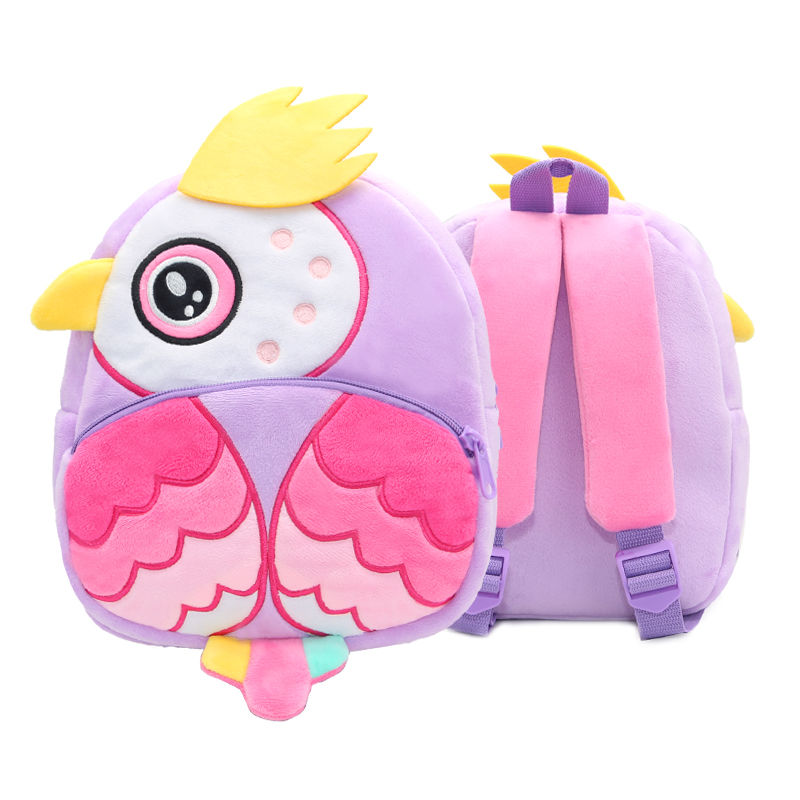 Thumbnail: Cute Cartoon Animal Plush Backpack Soft Children Kindergarten Schoolbag Toddler 