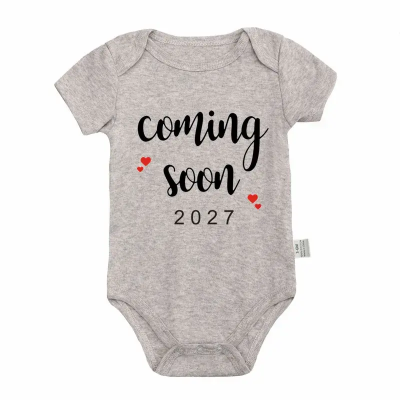 Miniatura: New Baby Coming Soon 2027 Baby Announcement Newborn Bodysuits Baby Rompers Pregn