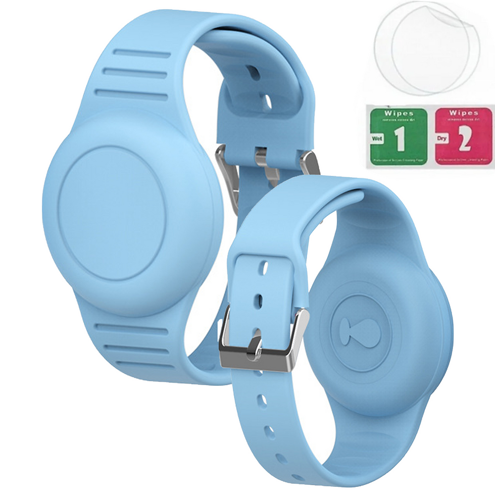 Thumbnail: Waterproof Airtag Bracelet for Kids Soft Nylon Hidden Air Tag Wristband Full Cov