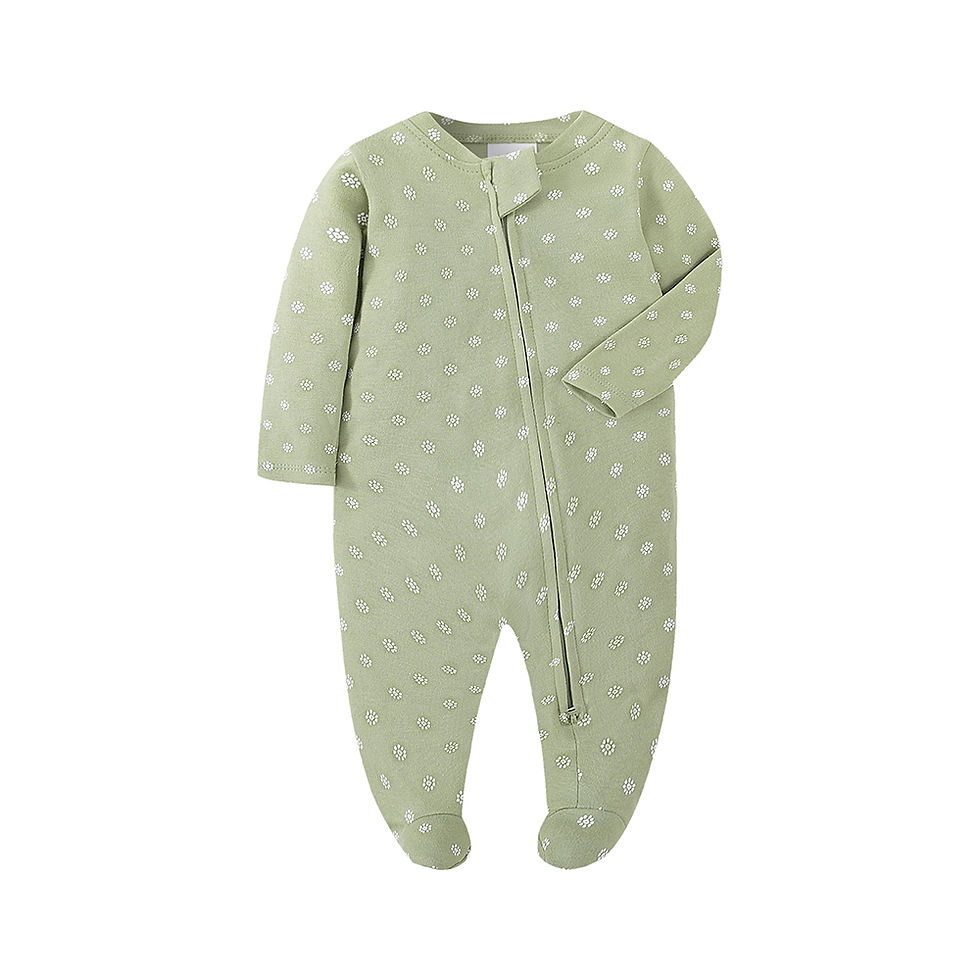 Miniatura: Unisex Newborn Baby Footed Pajamas Long Sleeve Zipper Romper Cotton Jumpsuit Sol