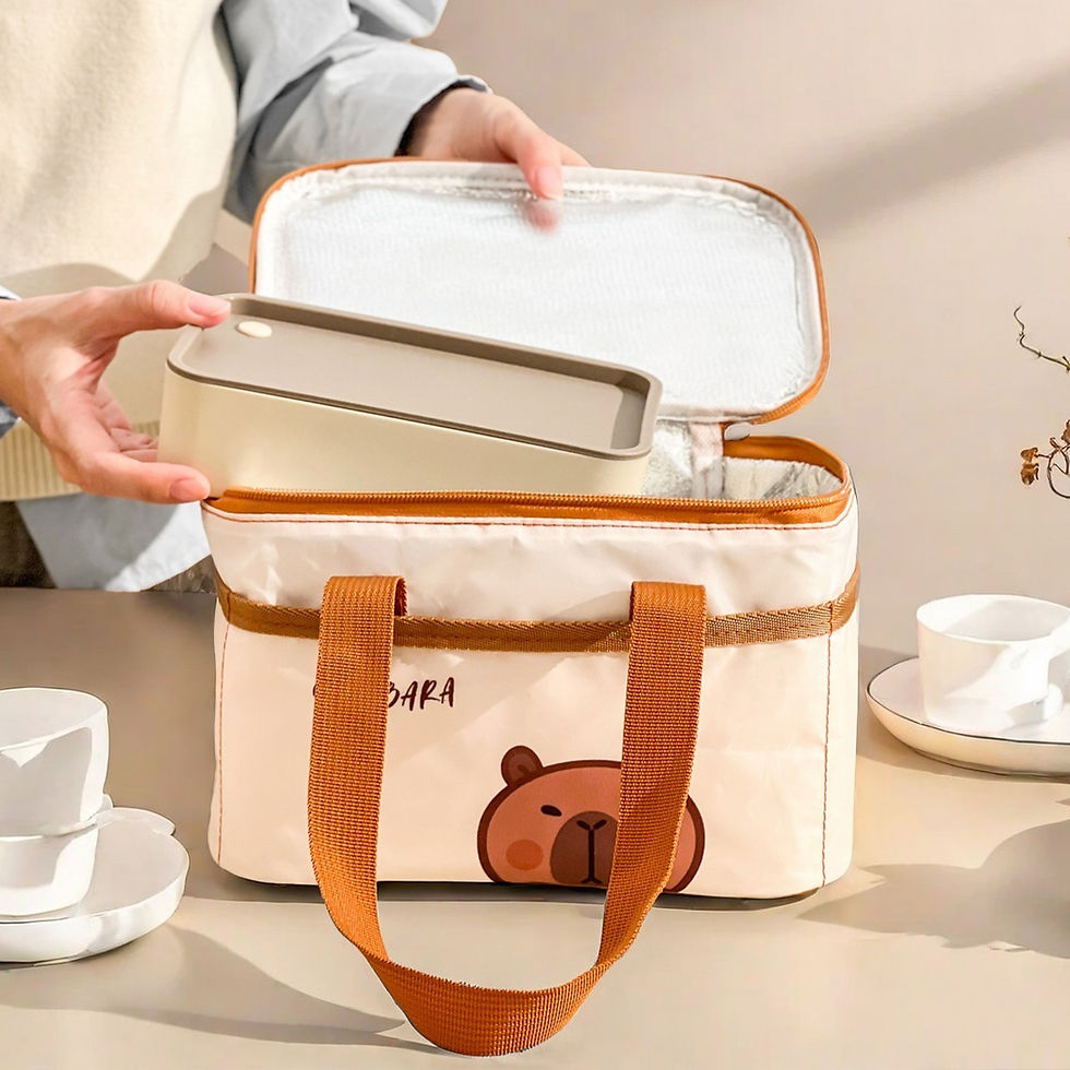 Miniatura: Cute Capybara Insulated Lunch Bag For Student Kid Portable Large Capacity Waterp