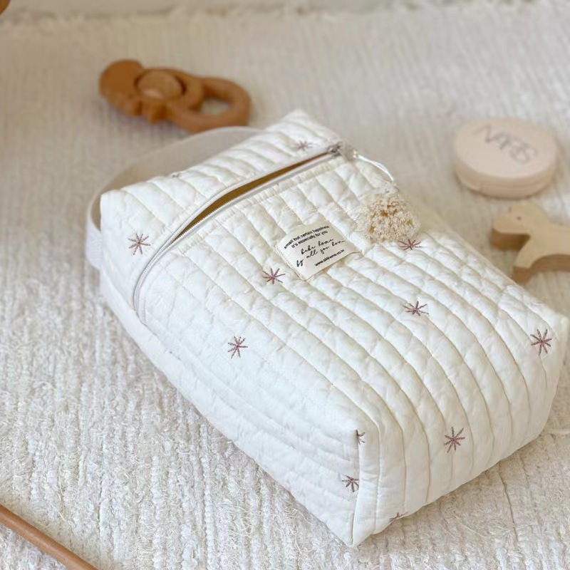 Miniatura: Portable Stroller Nappy Bag Quilted Baby Diaper Caddy Organizer Embroidered Momm