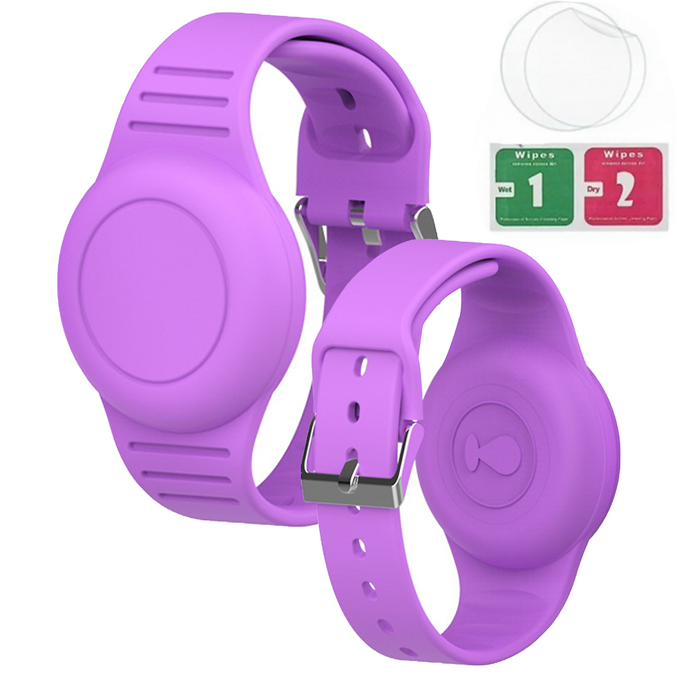 Thumbnail: Waterproof Airtag Bracelet for Kids Soft Nylon Hidden Air Tag Wristband Full Cov