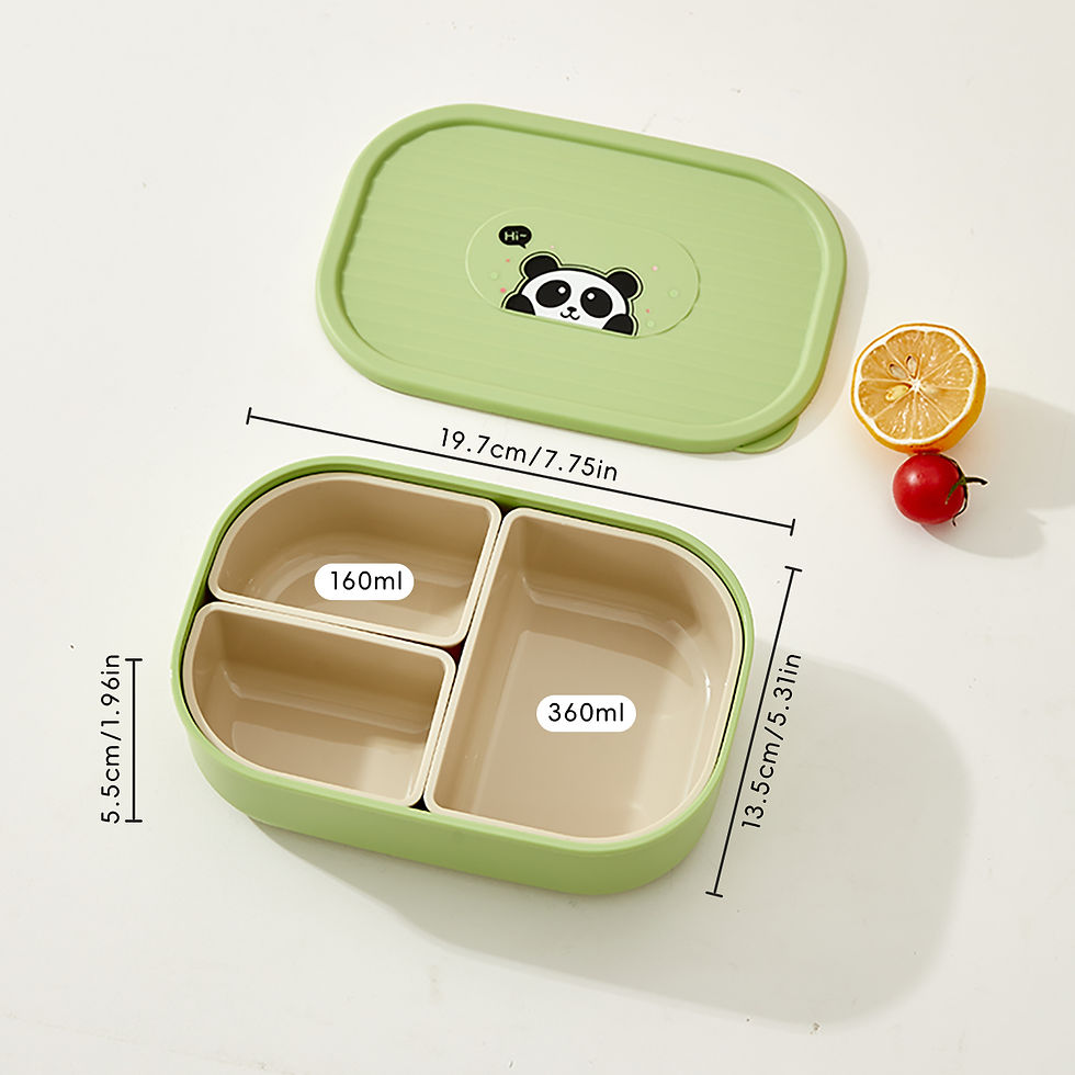 Miniatura: WORTHBUY Outdoor Portable Sealed Divided Food Container Detachable 3 Grids Plast