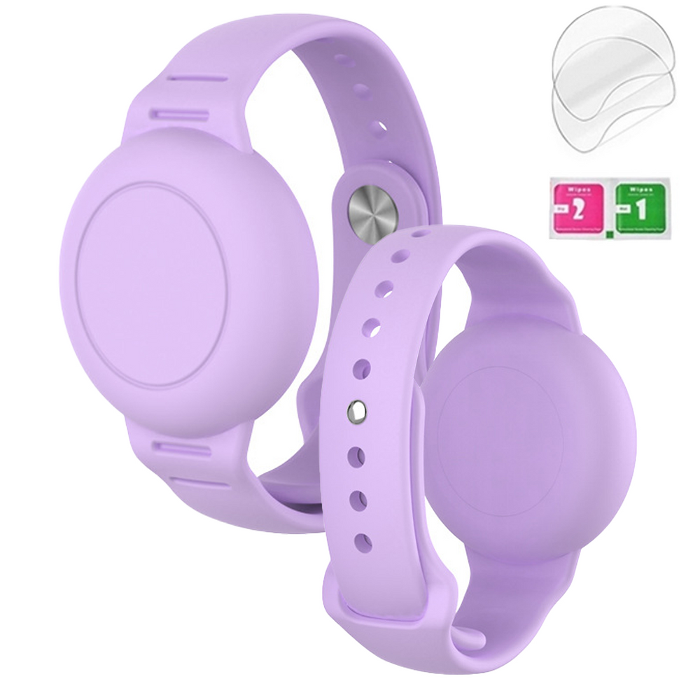 Thumbnail: Waterproof Airtag Bracelet for Kids Soft Nylon Hidden Air Tag Wristband Full Cov