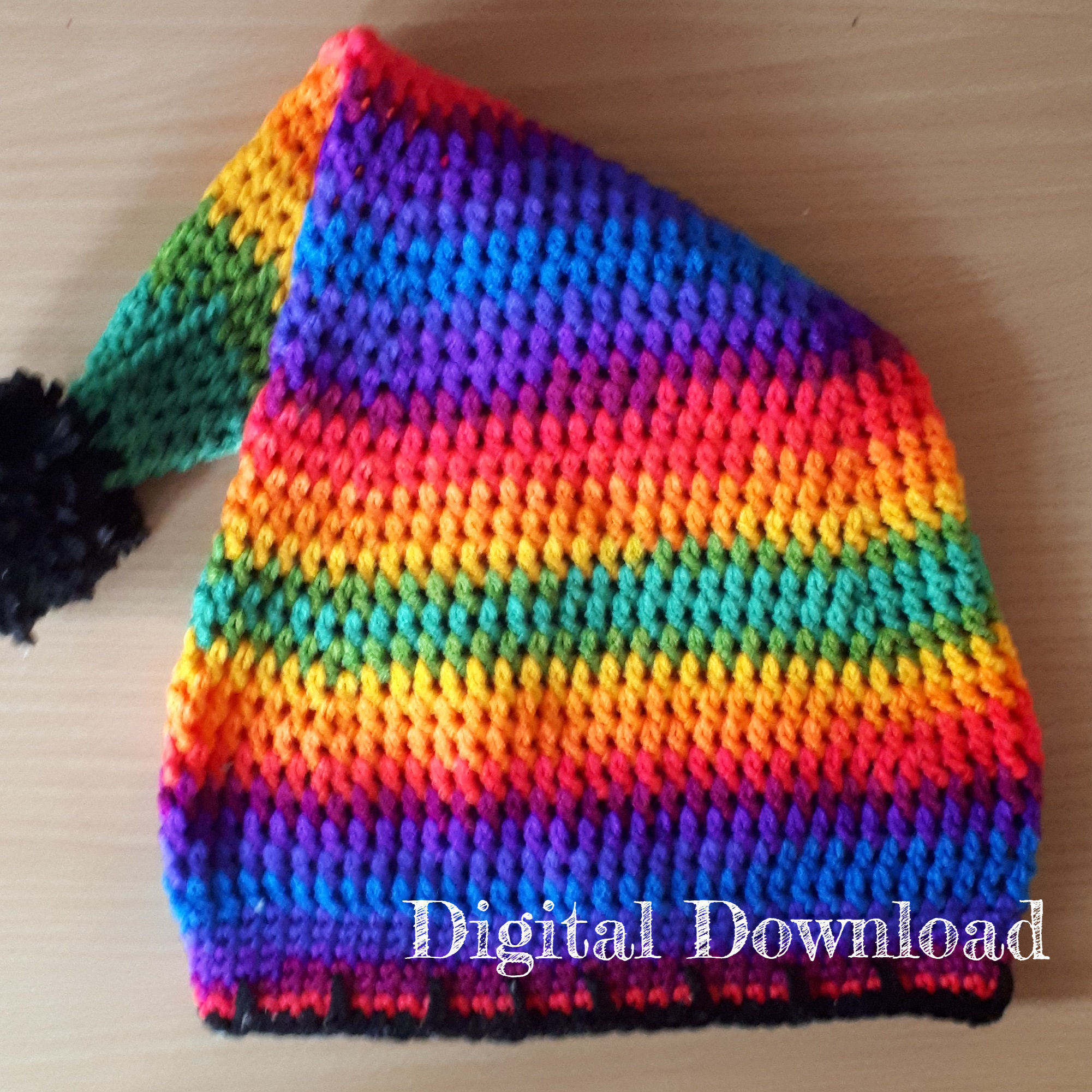 Nightcap Beanie (Crochet Pattern - US and UK terminology)