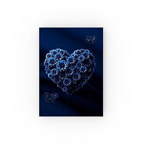 Blue Heart Hard Backed Journal with Imam Ali's Quotes