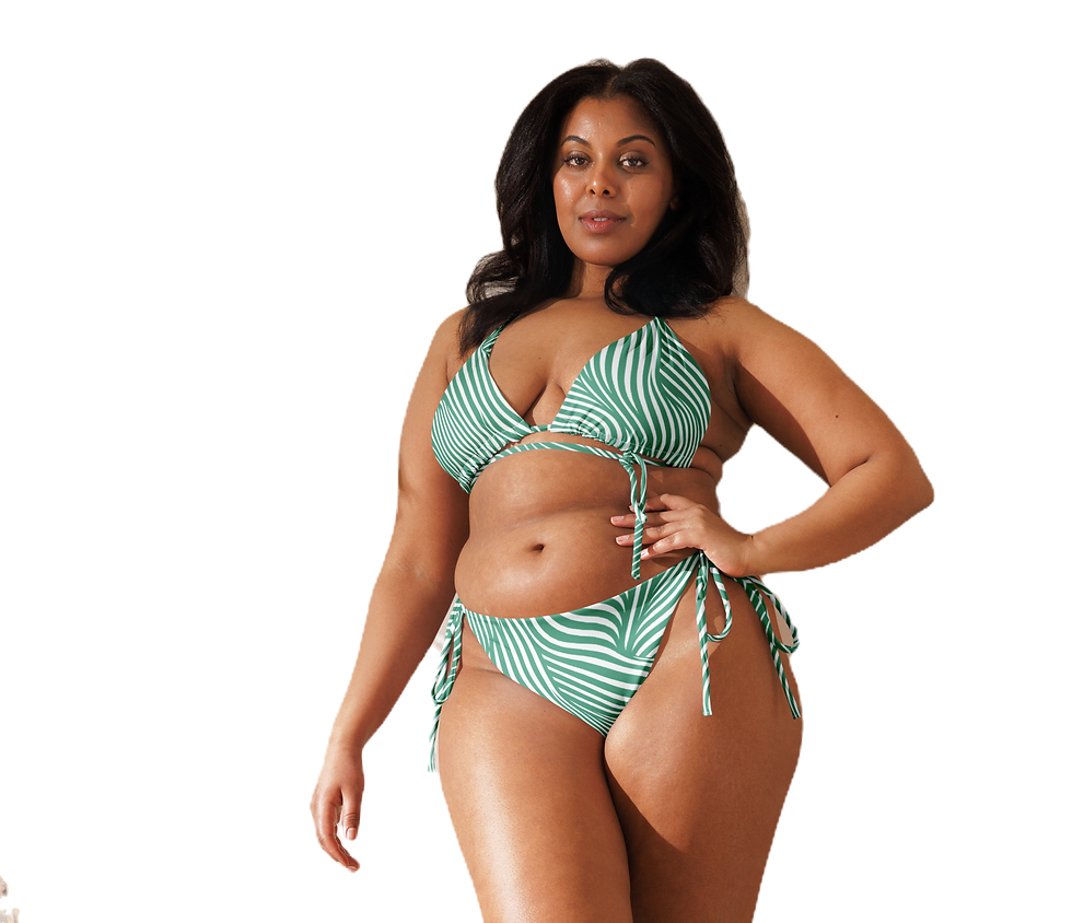 Green Illusion Recycled string bikini copy