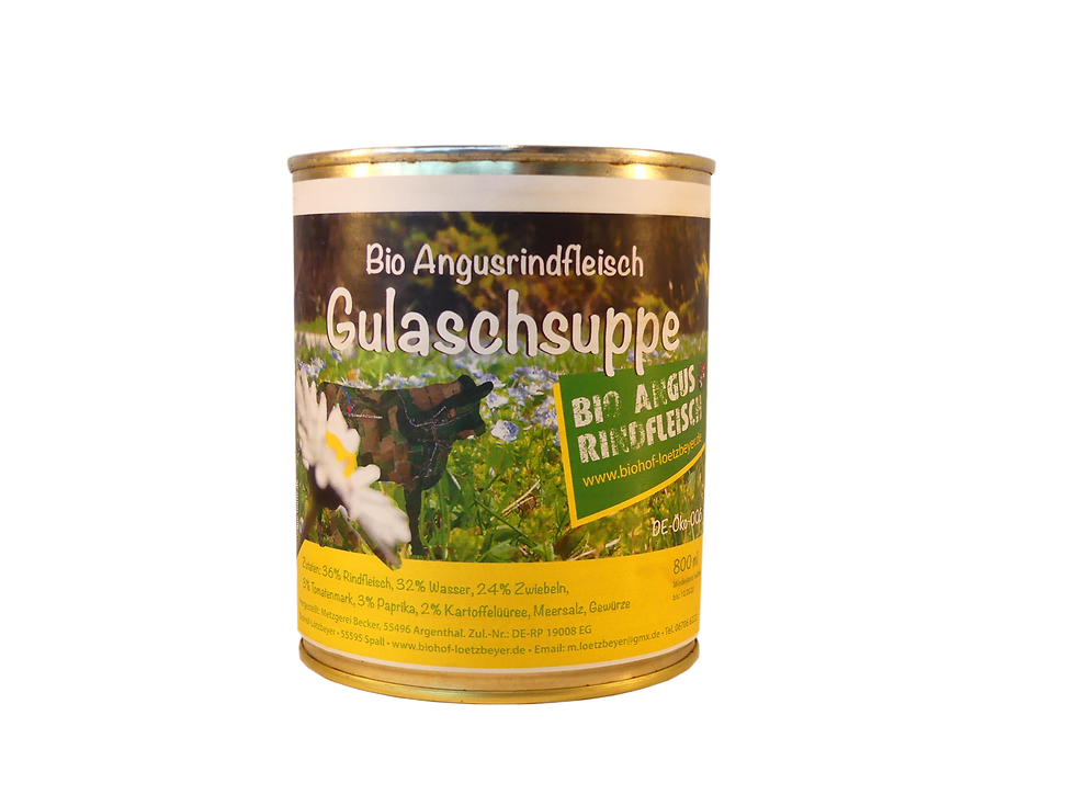Bio Angusrindfleisch Gulaschsuppe