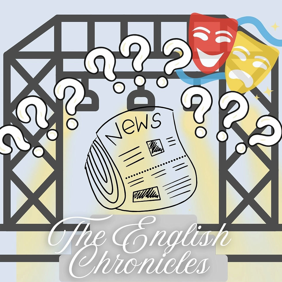 Learn English question tags with a theatrical press review theme – The Grammar Chronicles.