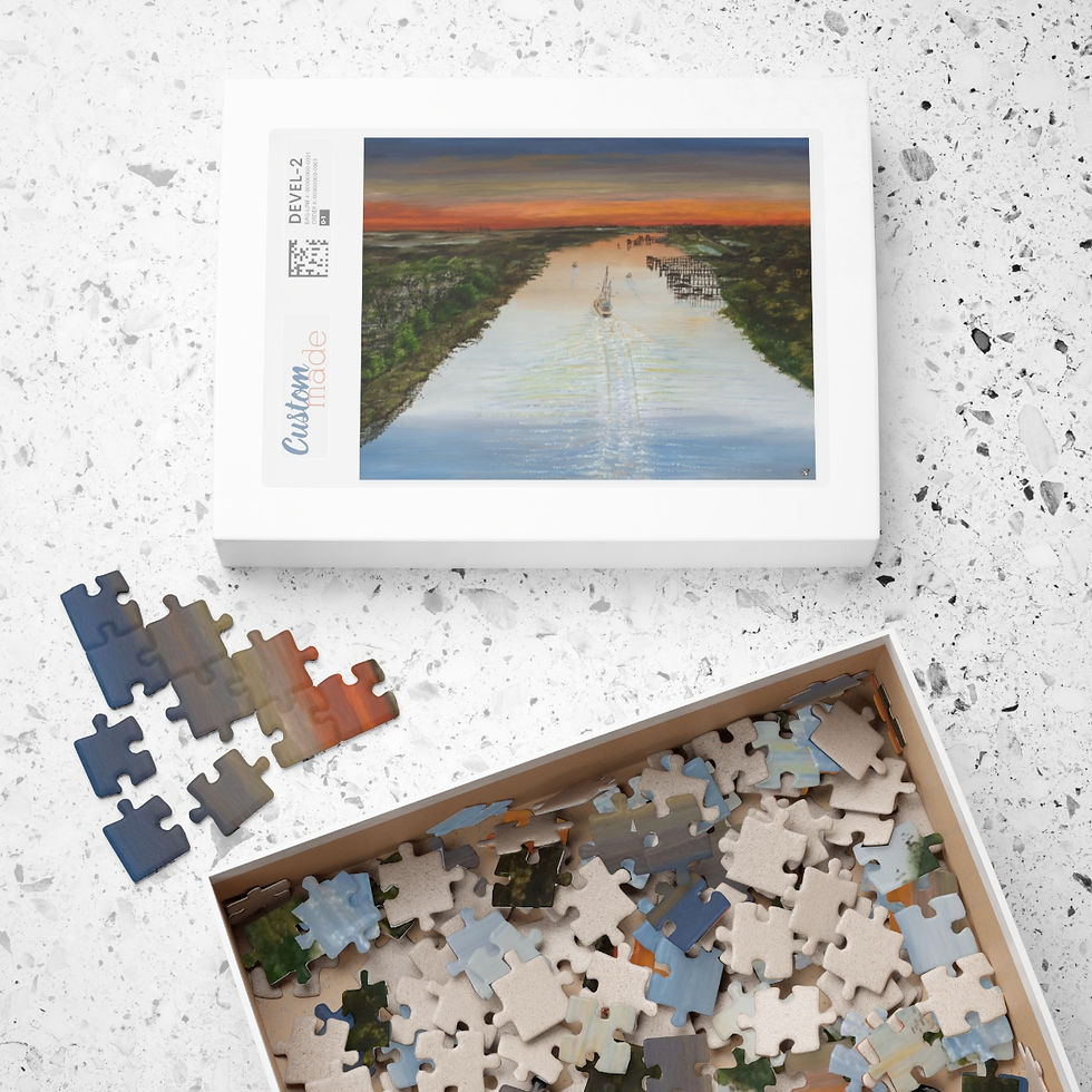 Thumbnail: Puzzle Sunset Over The Intercoastal Print  (110, 252, 520, 1014-piece)