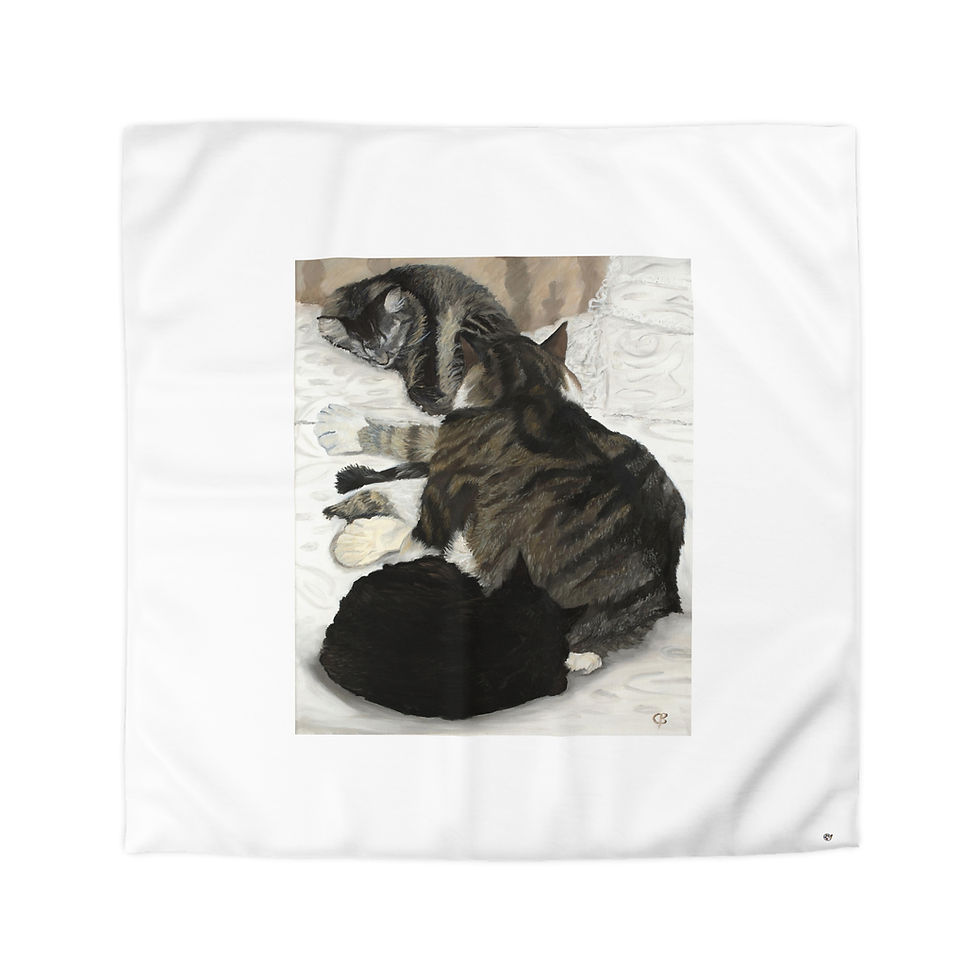 Thumbnail: Ernest Hemingway's Six-Toed Cats On A Microfiber Duvet Cover