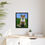 Thumbnail: Framed Cute Woodland Fox Original Oil Painting Print