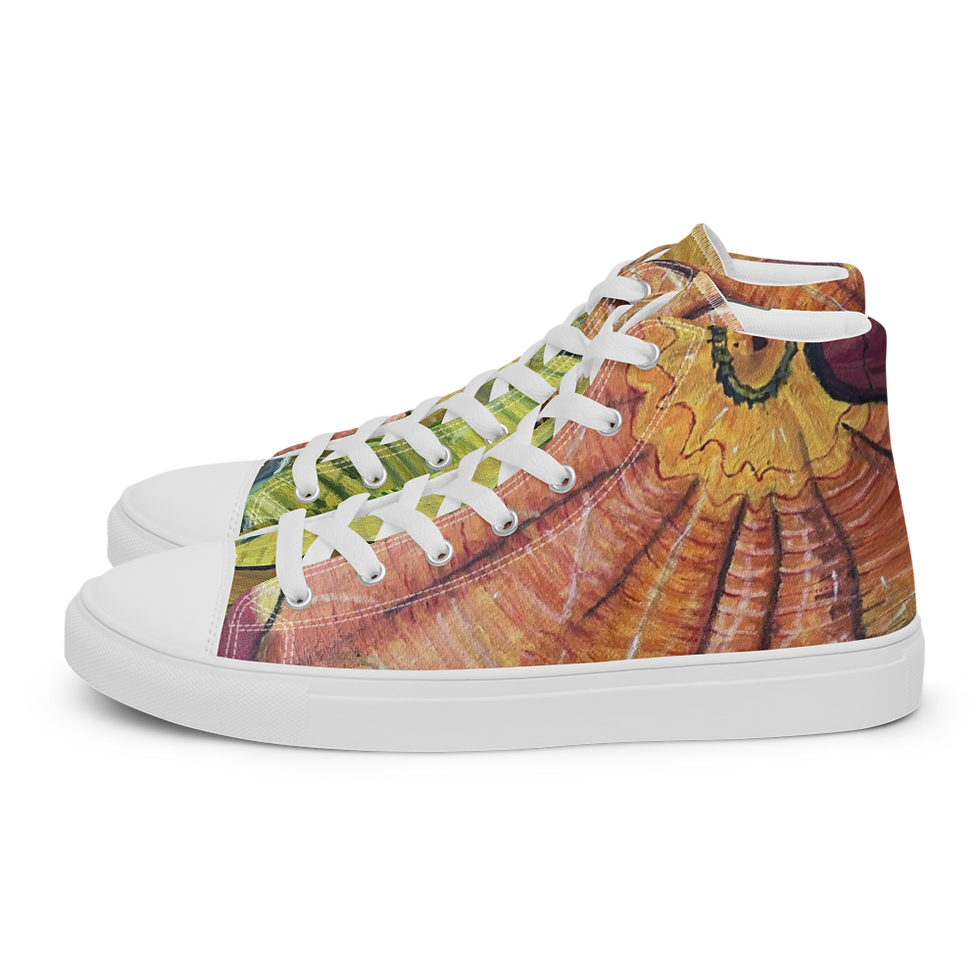 Thumbnail: Shelling For Chihuly Women’s high top canvas shoes