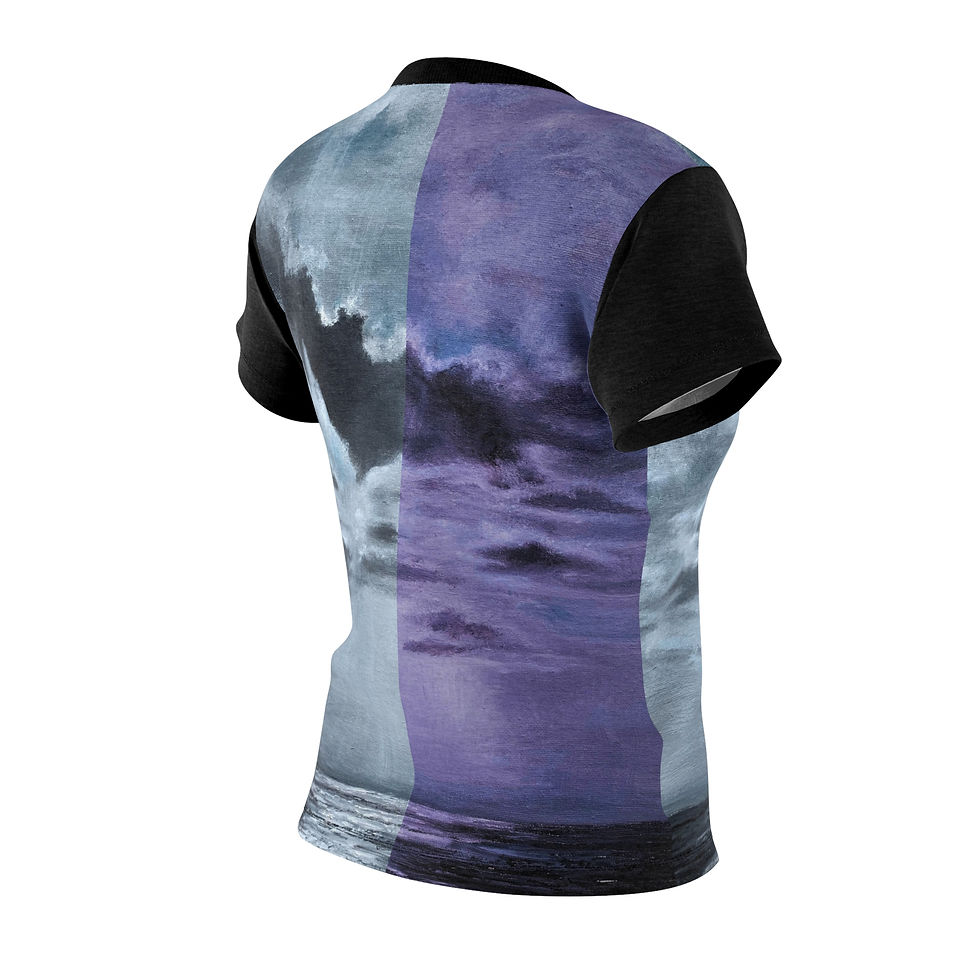 Thumbnail: Women's Shirt:  Half & Half 2 Toned Color Block Trouble In The City