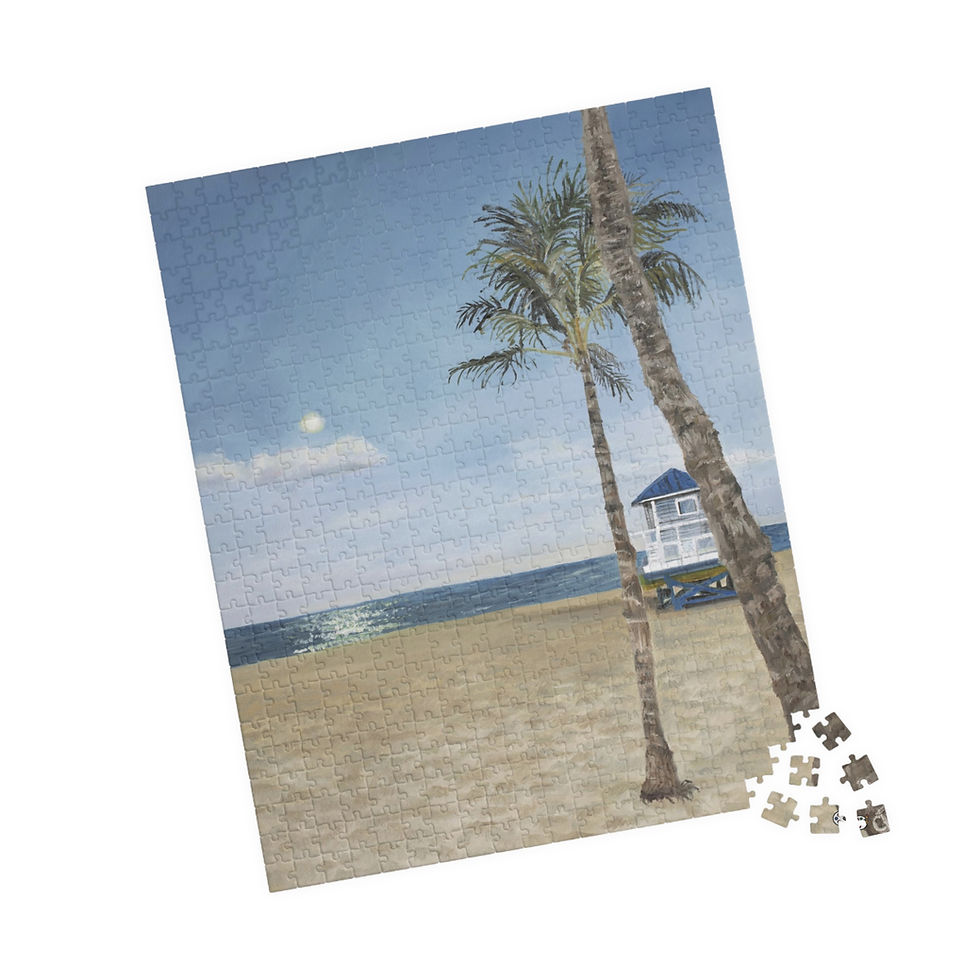 Thumbnail: Moonlight Reflections III: Lifeguard Tower Puzzle (110, 252, 520, 1014-pc)