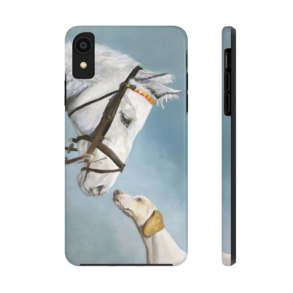 Thumbnail: Foxxy Friends Horse and Dog Print Tough Phone Case
