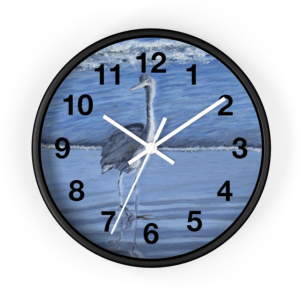Thumbnail: Coastal Beach Bird Heron Audubon Seabird By Ocean On A Wall clock