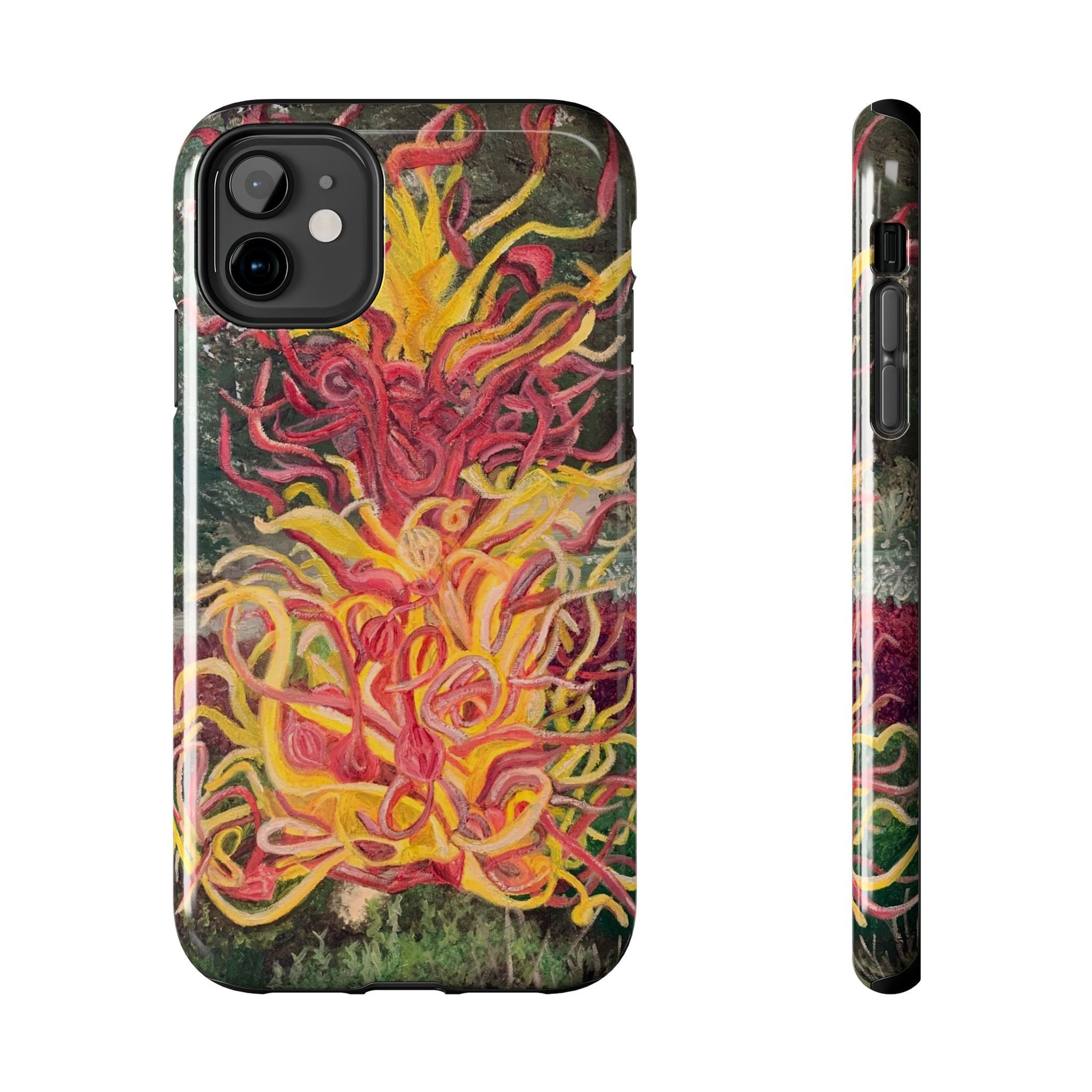 Chihuly Inspired Abstract Landscape Orig. Oil Painting Print Tough Phone Cases
