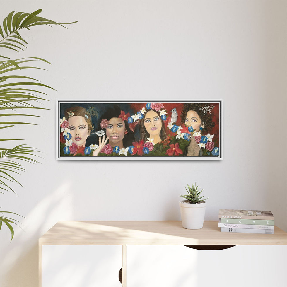 Thumbnail: Framed The Garden Party Original Oil Painting Print
