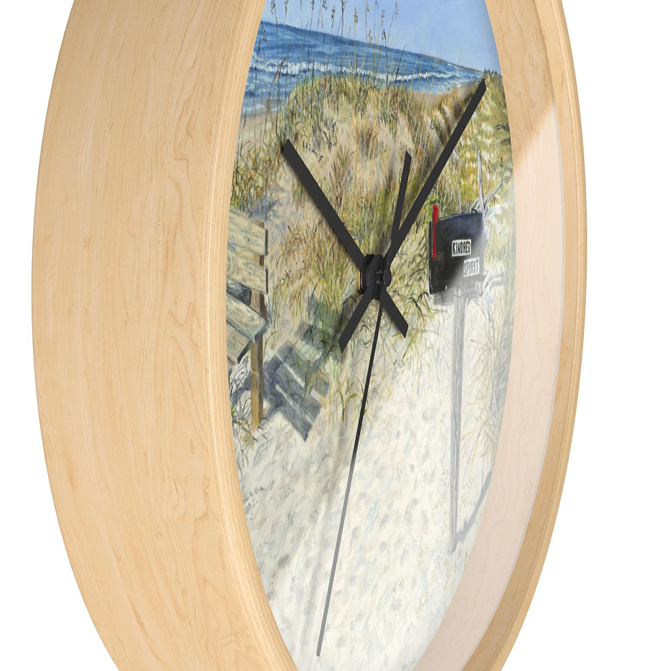 Thumbnail: The Peace of the Kindred Spirit Orig. Oil Painting Print Wall Clock