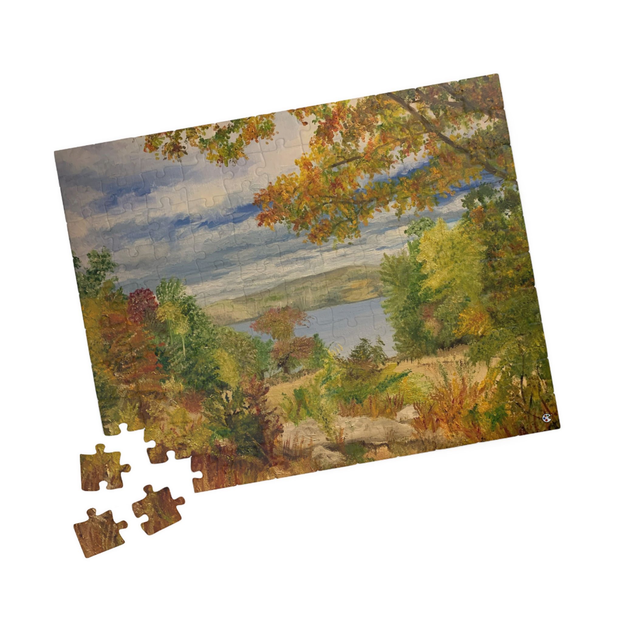 Icon New England Fall Foliage Lake Landscape Puzzle (110, 252, 520, 1014-piece)