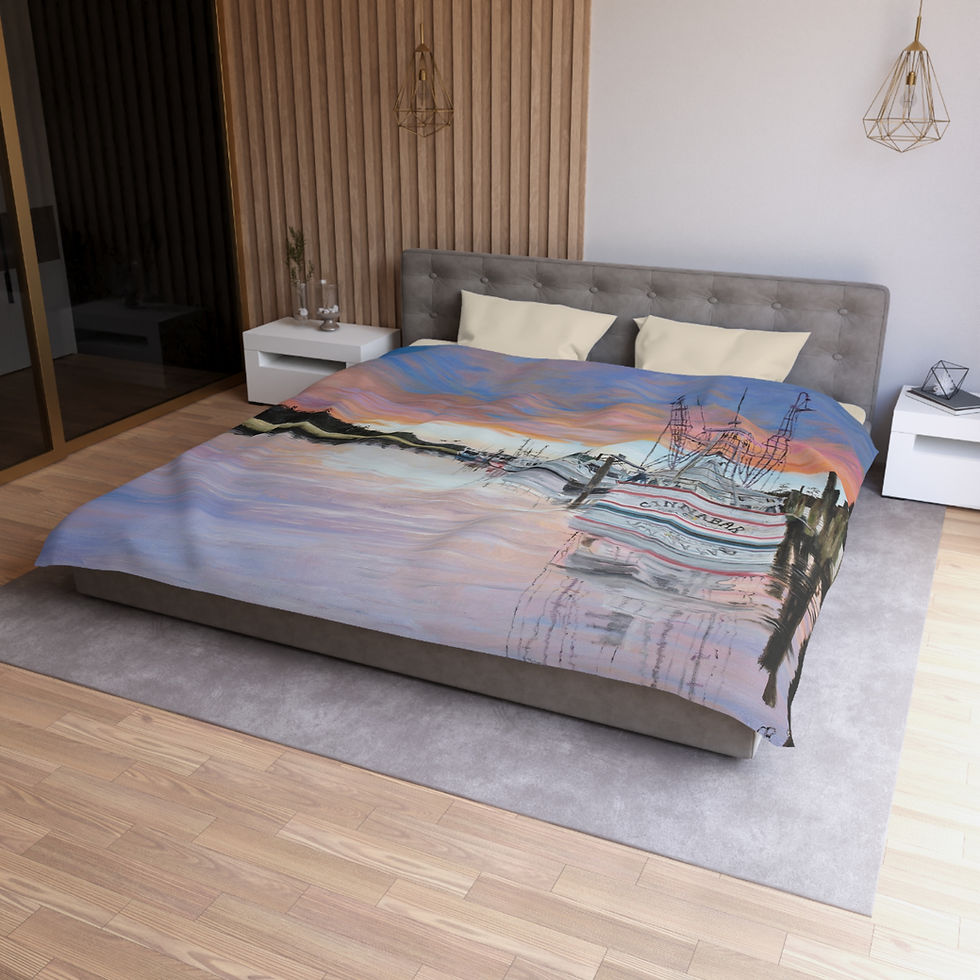 Thumbnail: Calabash Docks Microfiber Duvet Cover
