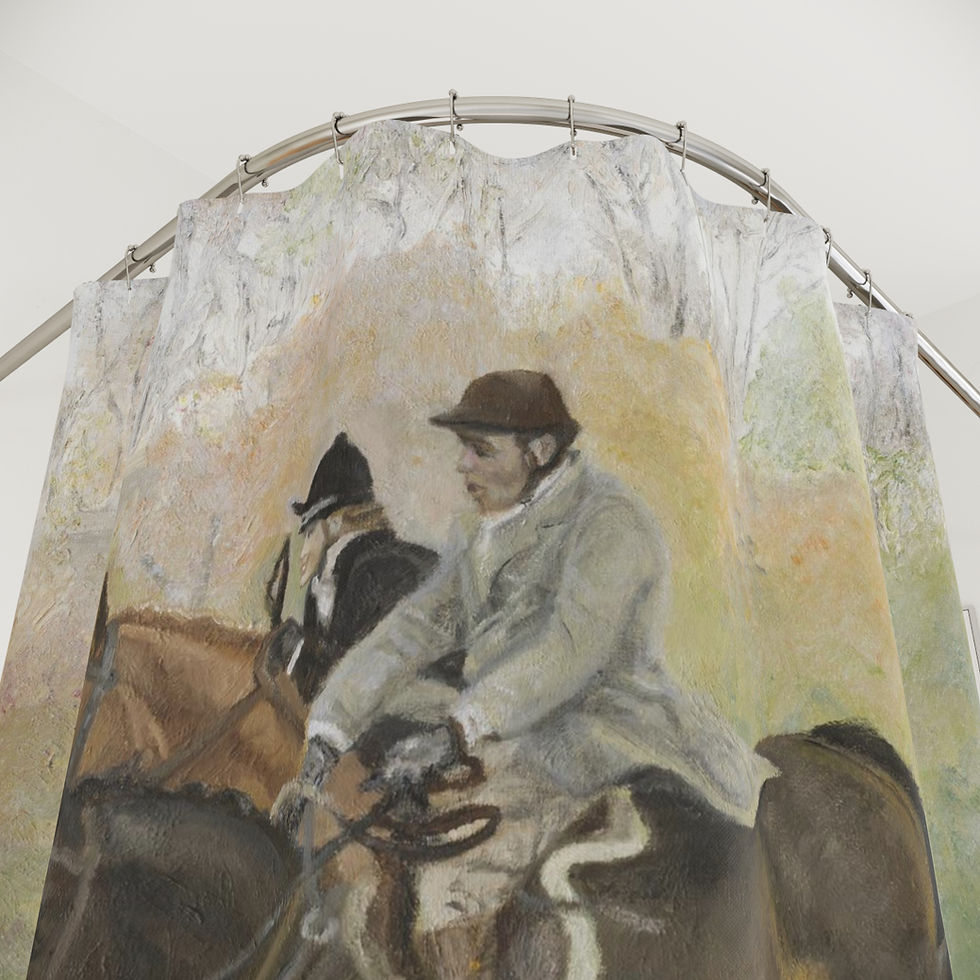 Thumbnail: English Fox Hunting Steeplechase Shower Curtains