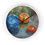 Thumbnail: Chihuly Inspired Red Blue Abstract Wall clock