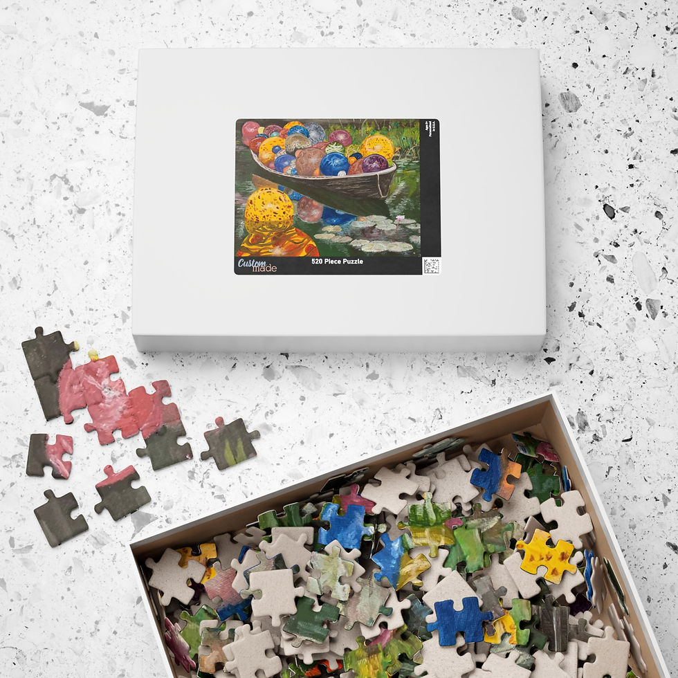 Thumbnail: Abstract Chihuly Inspired Globes On Water Puzzle (110, 252, 520, 1014-piece)