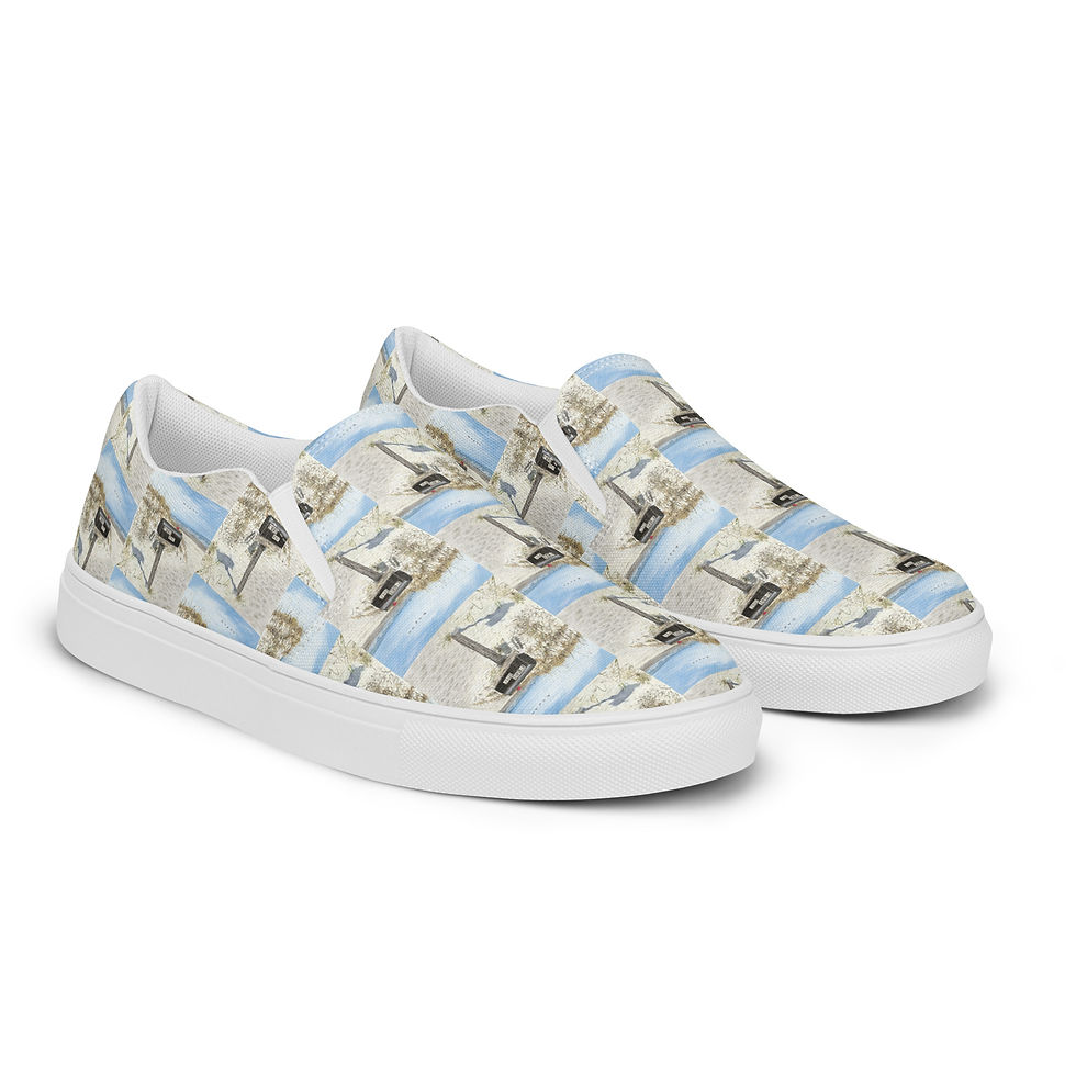 Thumbnail: Kindred Spirit Mailbox Sunset Beach Women’s Slip-on Canvas Shoes