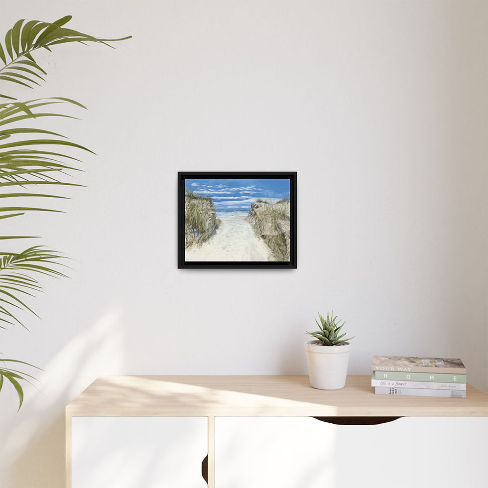 Thumbnail: Framed Bird Island Original Oil Print
