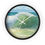 Thumbnail: Green Room Wave Barrel Original Oil Painting Print Wall Clock