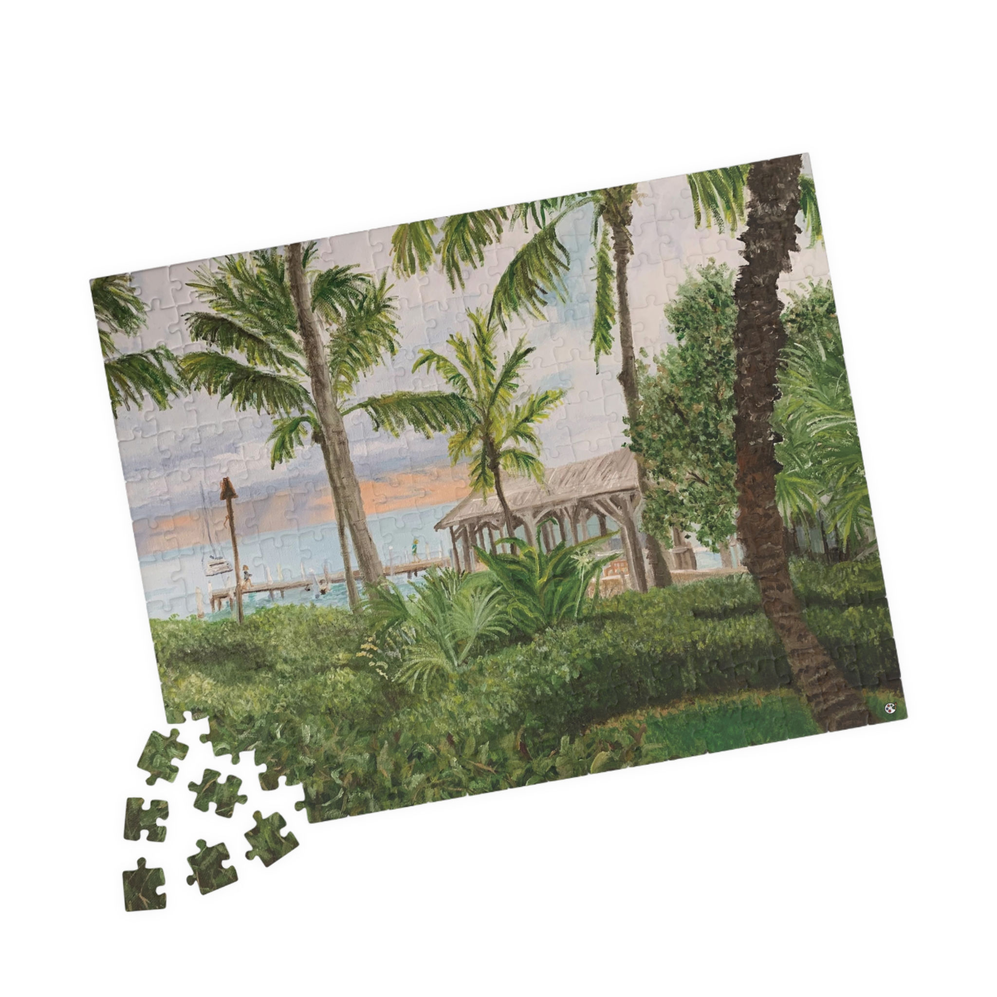 Sunset Rain Key West Florida Palm Tree Beach Puzzle (110, 252, 520, 1014-piece)