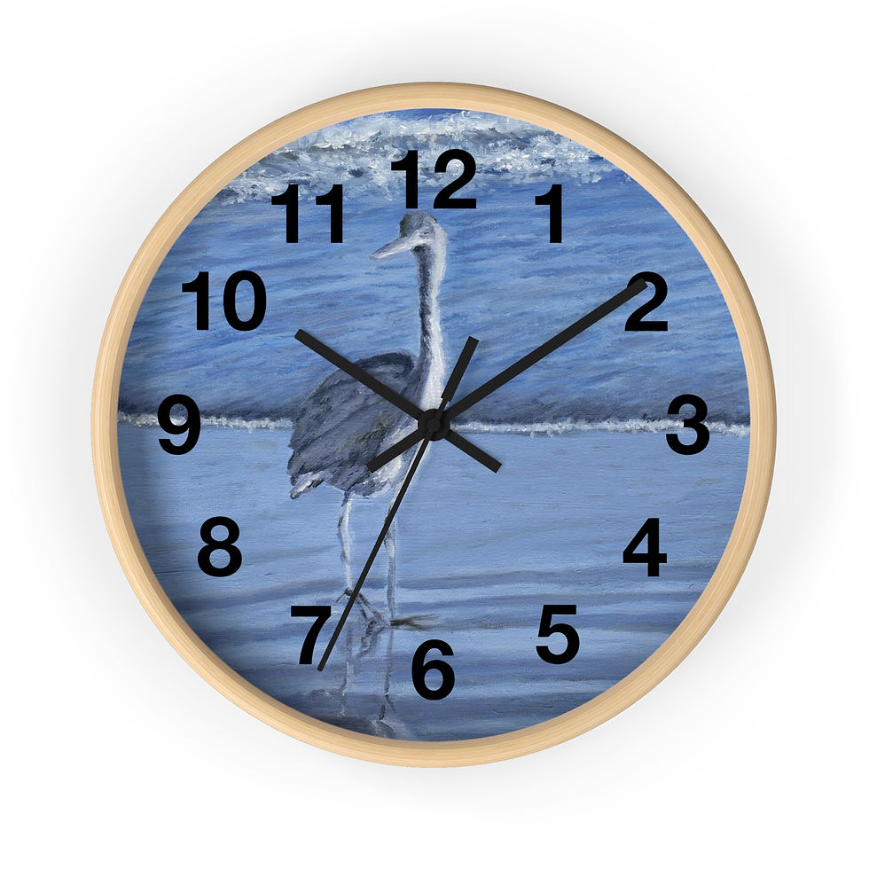 Thumbnail: Coastal Beach Bird Heron Audubon Seabird By Ocean On A Wall clock