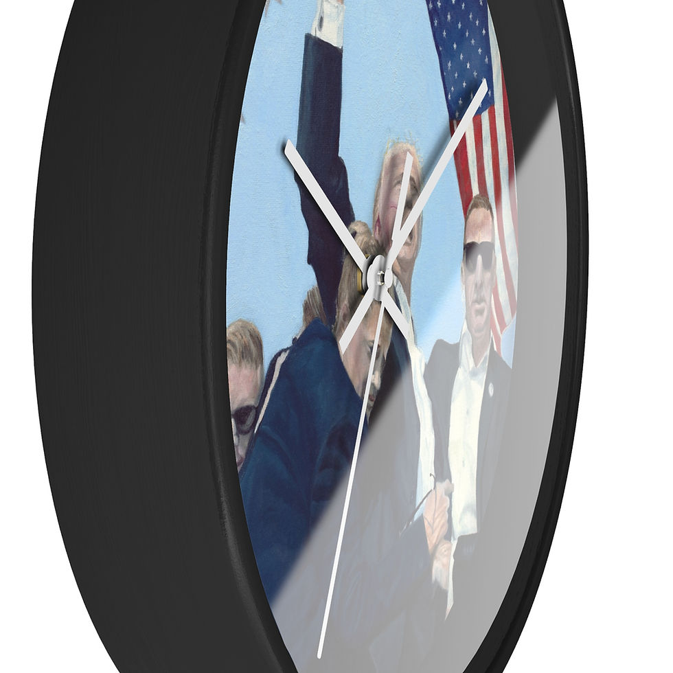 Thumbnail: President Trump Assassination Attempt Orig Painting Print Wall Clock