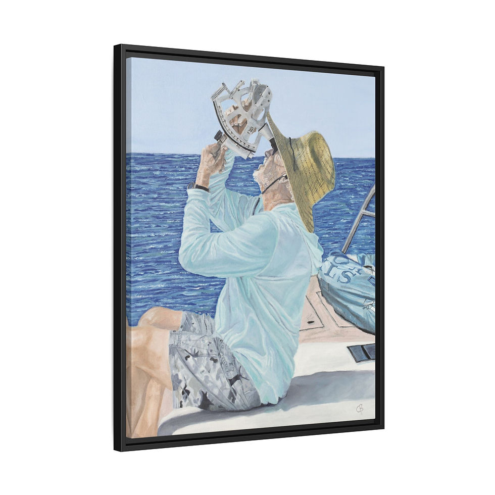 Thumbnail: Framed Jimmy Buffet Nautical Dreamer Orig. Oil Painting Print