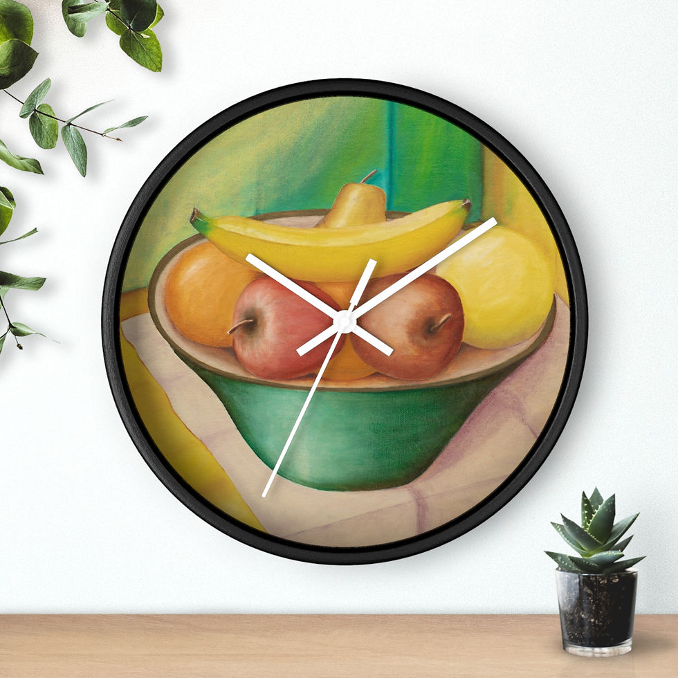 Thumbnail: Kitchen Painting, icon Kitchen Fruit Bowl of Fruit Wall clock
