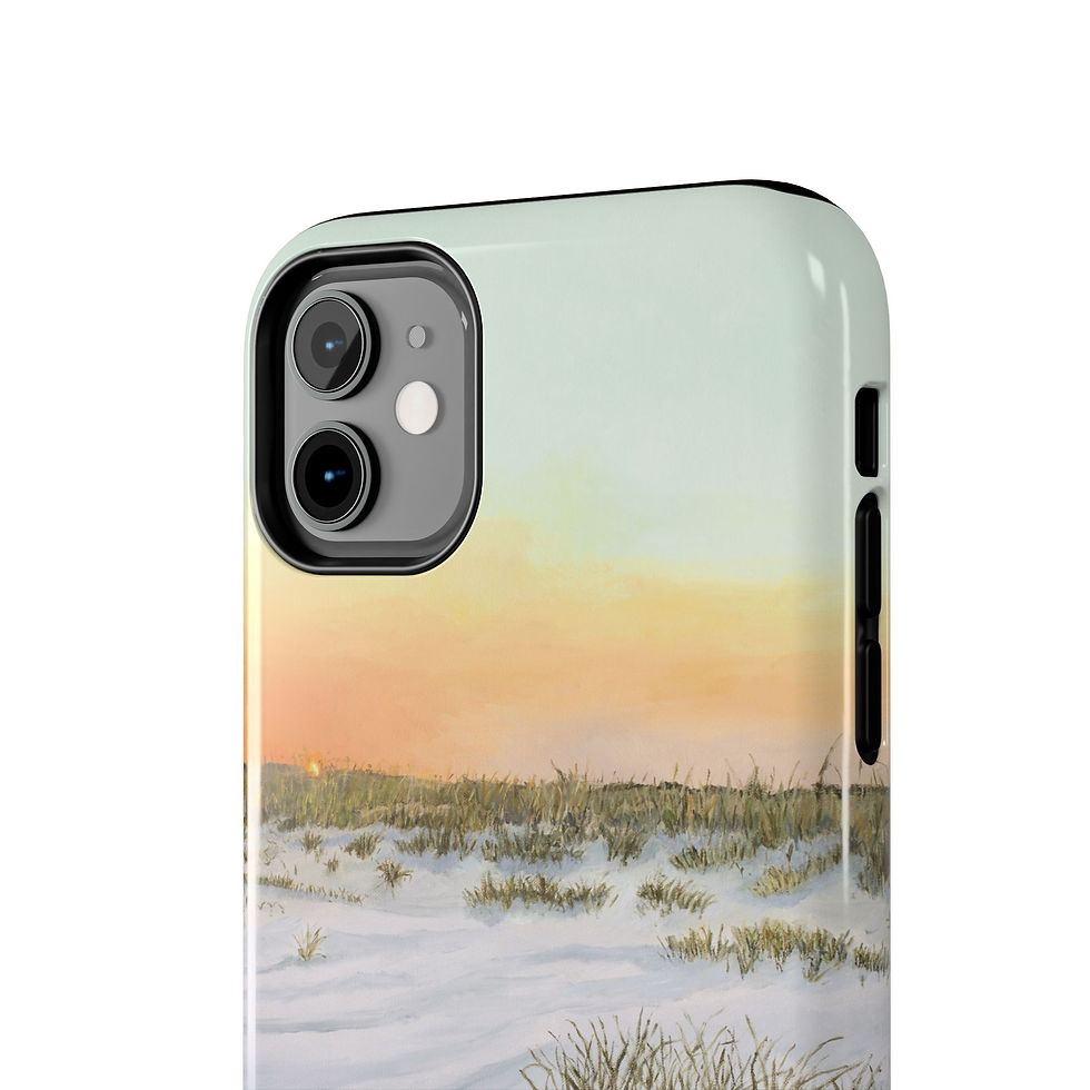 Thumbnail: Deer On The Beach Original Oil Painting Print Tough Phone Case